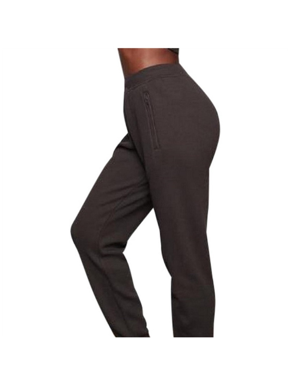 SKIMS High-Rise Waffle Joggers in Chocolate Brown